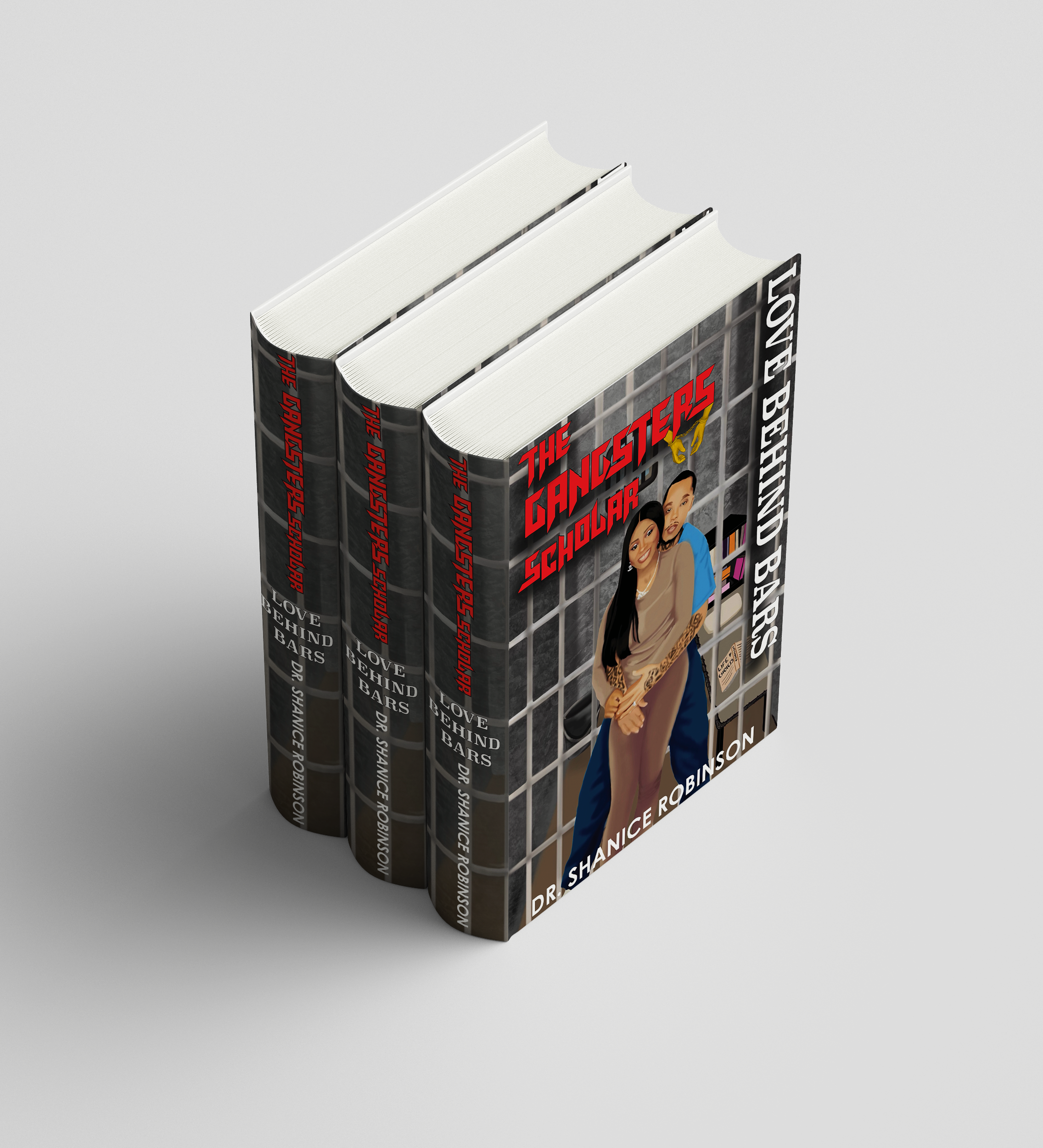 Book mockup — stacked copies
